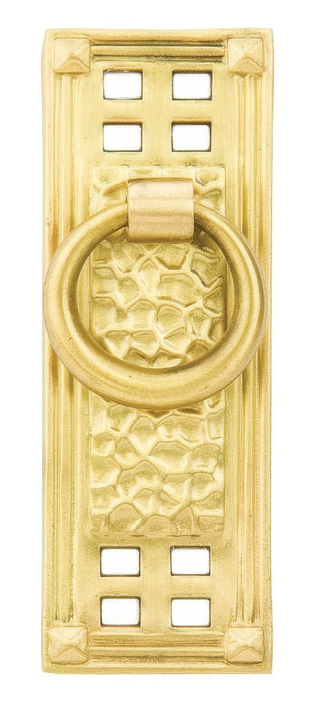 Emtek 86042US4 Arts and Crafts, Designer Brass cabinet drop pull in satin stainless, additional view