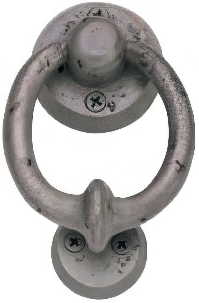 Emtek 86060FB Lost Wax / Tuscany Bronze, Sandcast Bronze door knocker in polished brass, additional view