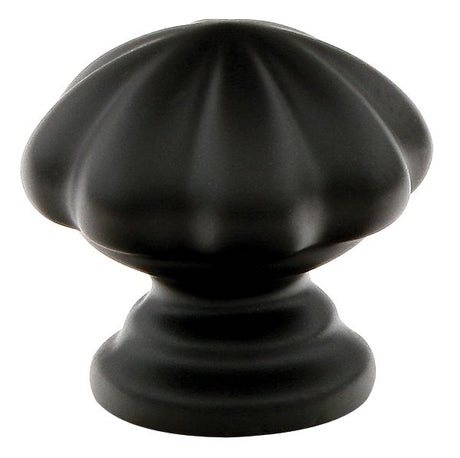 Emtek 86121US19 Melon 1" Cabinet Knob Flat Black Finish