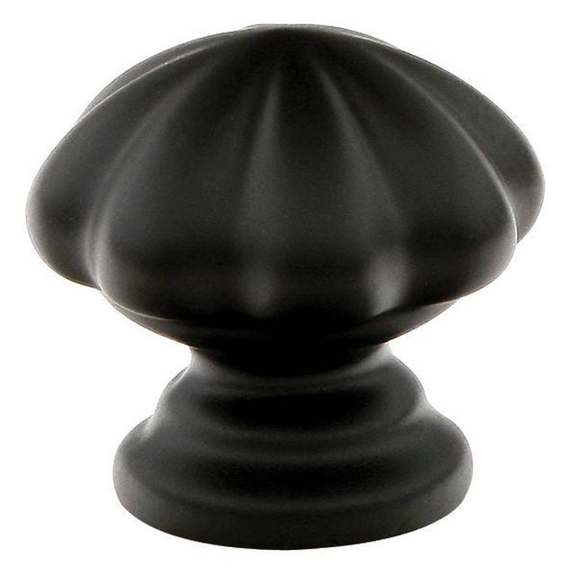 Emtek 86121US19 Melon 1" Cabinet Knob Flat Black Finish