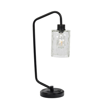 Craftmade 86202 1 Light Metal Base Table Lamp w/ USB in Flat Black