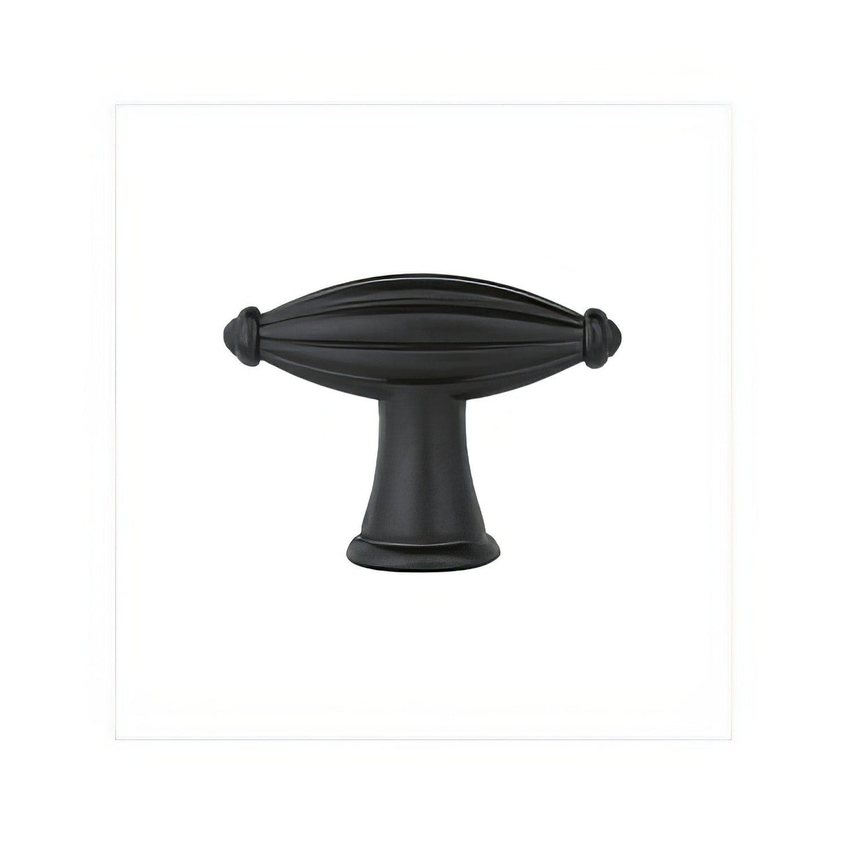 Emtek 86227FB flat black finger cabinet pull