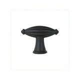 Emtek 86227FB flat black finger cabinet pull