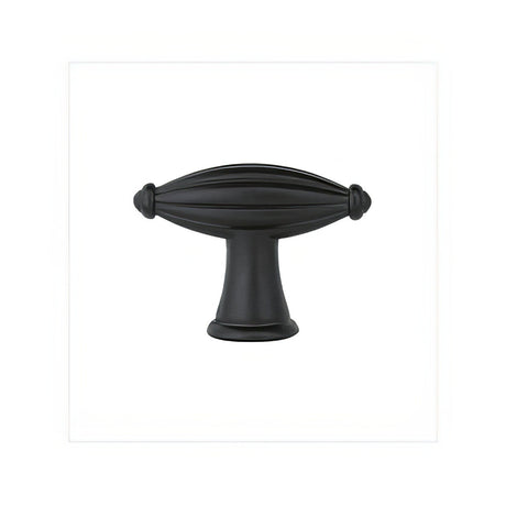 Emtek 86227FB flat black finger cabinet pull
