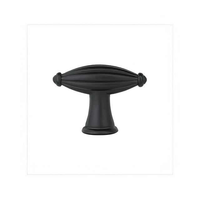 Emtek 86227FB flat black finger cabinet pull