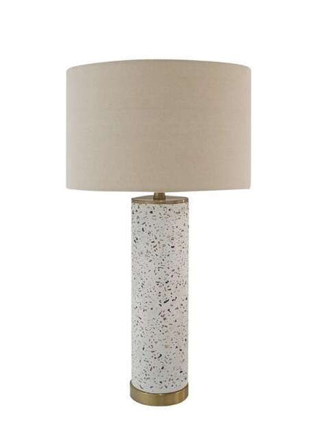 Craftmade 86248 1 Light Metal/Concrete Base Table Lamp in Satin Brass