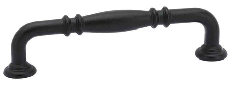 Emtek Ribbed Cabinet Pull with 6" Center To Center in Flat Black Bronze