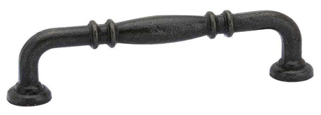 Emtek Ribbed Cabinet Pull with 6" Center To Center in Medium Bronze