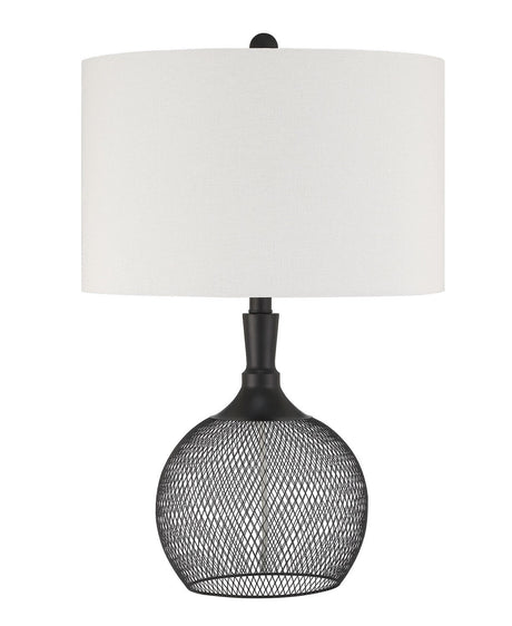 Craftmade 86263 1 Light Metal Mesh Base Table in Matte Black