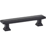 Emtek 86299US19 flat black rectangular cabinet pull