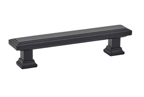 Emtek 86300US19 flat black rectangular cabinet pull