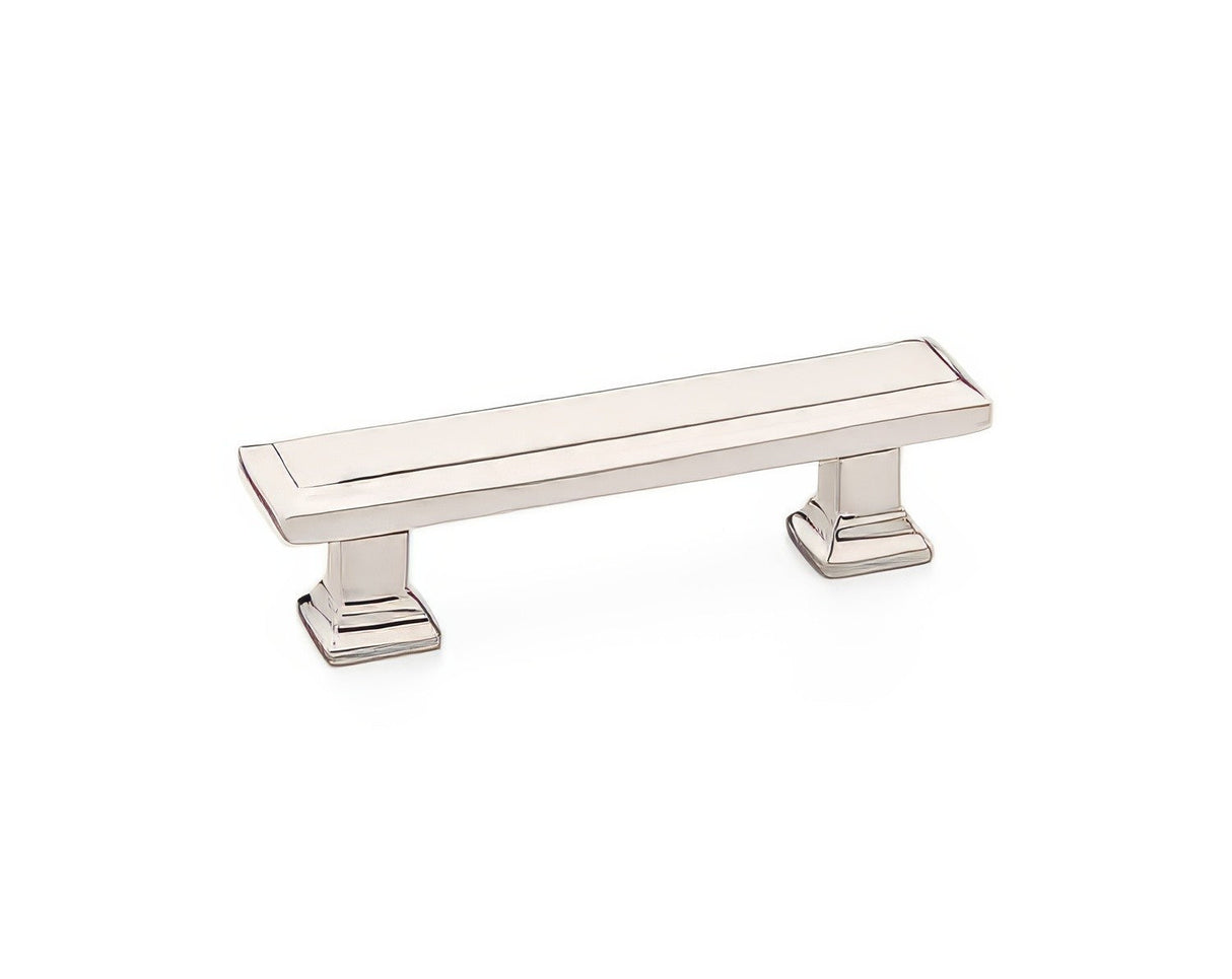 Emtek 86302US14 polished nickel rectangular cabinet pull