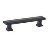 Emtek 86302US19 flat black rectangular cabinet pull