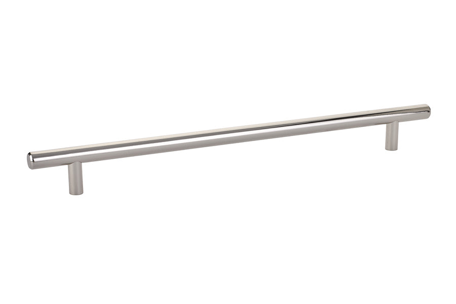 Emtek 86364US14 Brass Bar Cabinet Pull with 10" Center to Center Polished Nickel Lifetime Finish