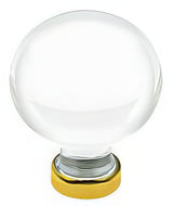 Emtek 86394US3 polished brass cabinet knob