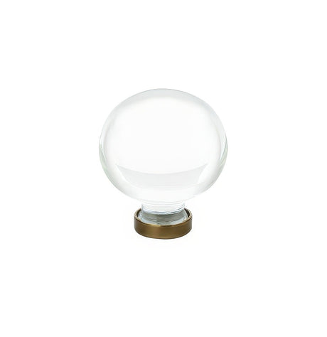 Emtek 86394US4 satin brass cabinet knob