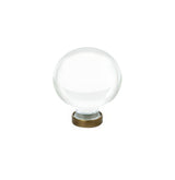 Emtek 86394US4 satin brass cabinet knob