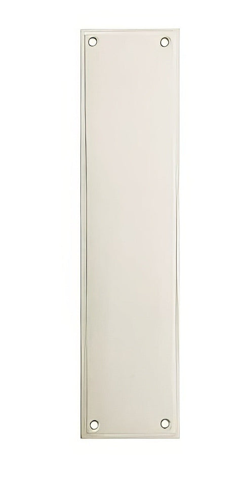 Emtek 86436US15 Brass Modern push plate in satin stainless, additional view