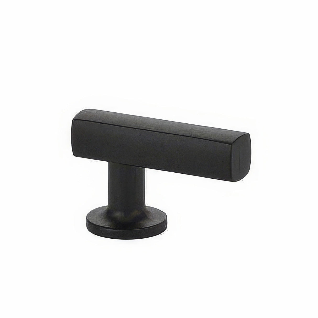 Emtek 86452US19 flat black finger cabinet pull