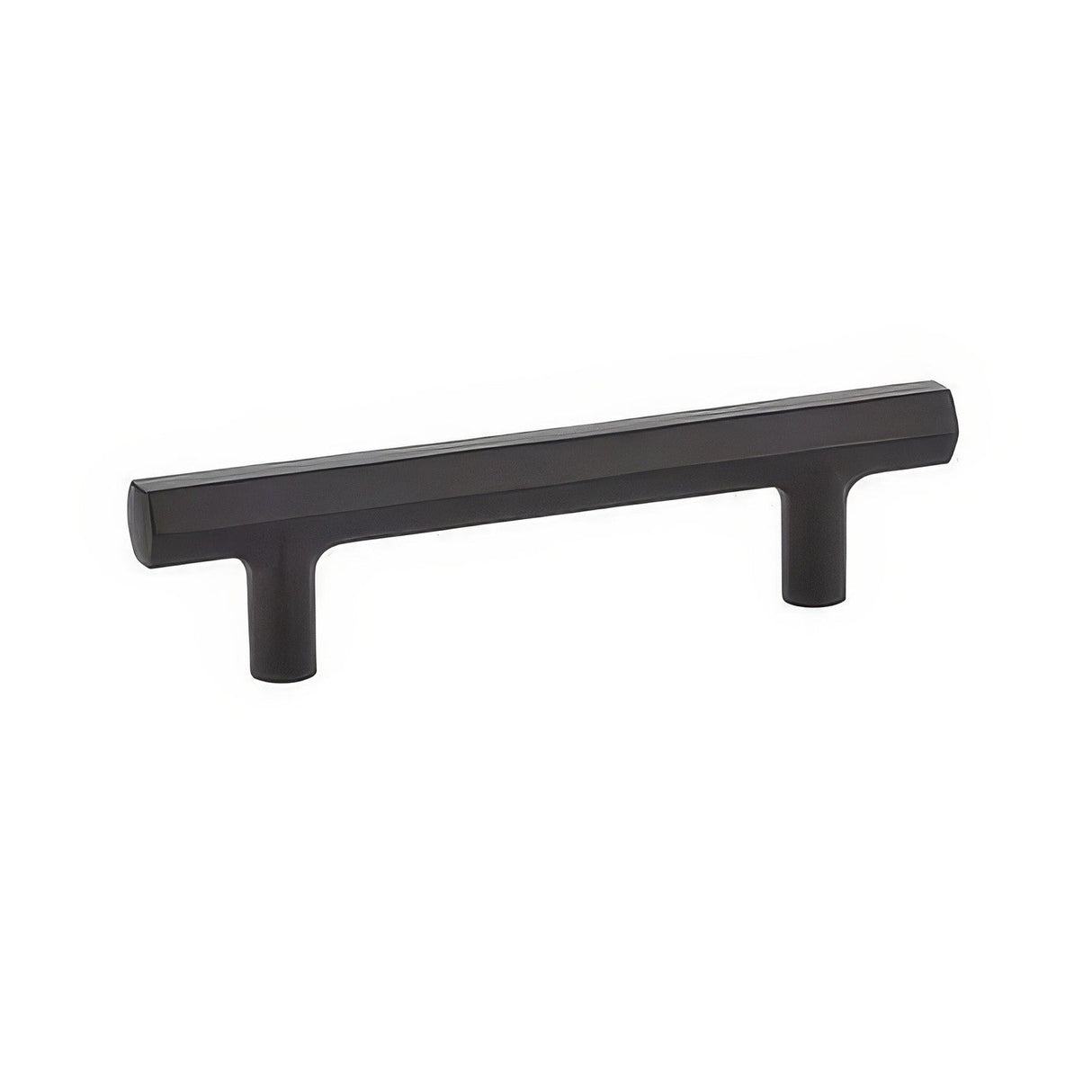 Emtek 86459US19 flat black hex cabinet pull