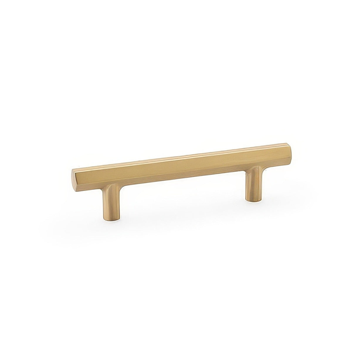 Emtek 86459US4 satin brass hex cabinet pull