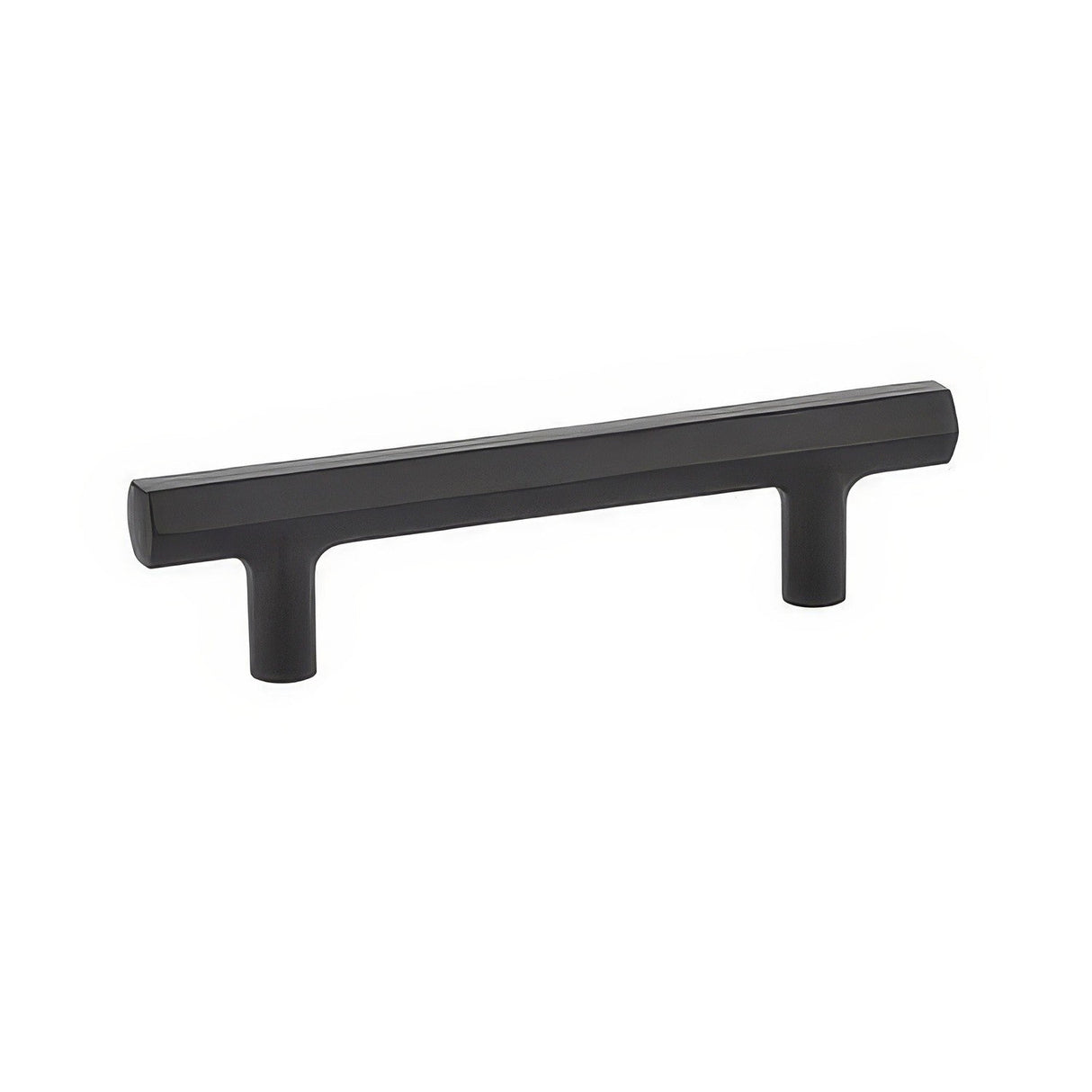 Emtek 86462US19 flat black hex cabinet pull