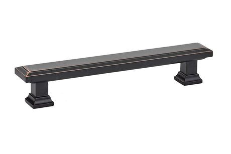 Emtek 86492US10B Geometric Rectangular Cabinet Pull with 5" Center to Center Oil Rubbed Bronze Finish