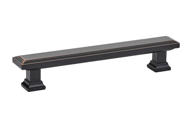 Emtek 86492US10B Geometric Rectangular Cabinet Pull with 5" Center to Center Oil Rubbed Bronze Finish