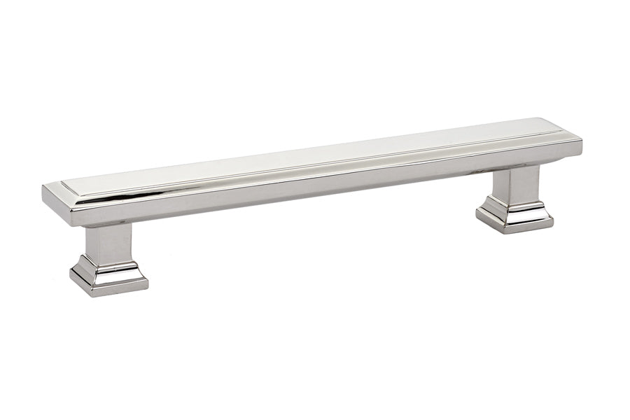Emtek 86492US14 Geometric Rectangular Cabinet Pull with 5" Center to Center Polished Nickel Lifetime Finish