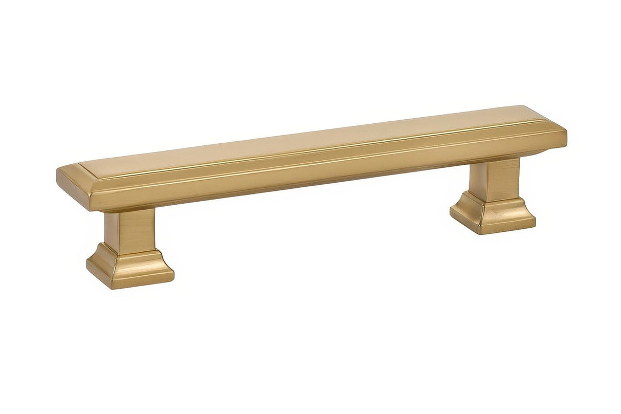 Emtek 86492US4 satin brass rectangular cabinet pull