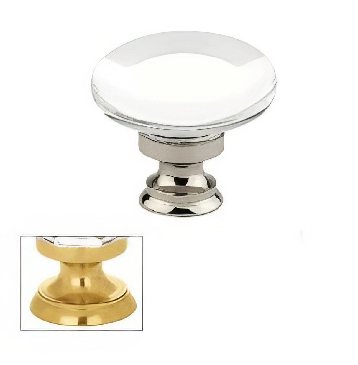 Emtek 86567US4 satin brass cabinet knob