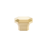 Emtek Rectangular 1-3/8" x 2" Cabinet Knob in Satin Brass