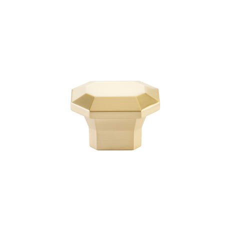 Emtek Rectangular 1-3/8" x 2" Cabinet Knob in Satin Brass