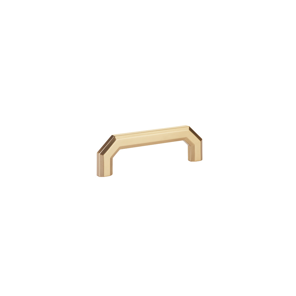 Emtek 4" Center to Center Cabinet Pull in Satin Brass
