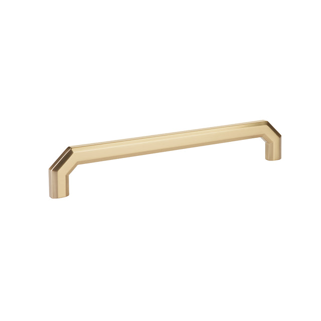 Emtek 8" Center to Center Cabinet Pull in Satin Brass