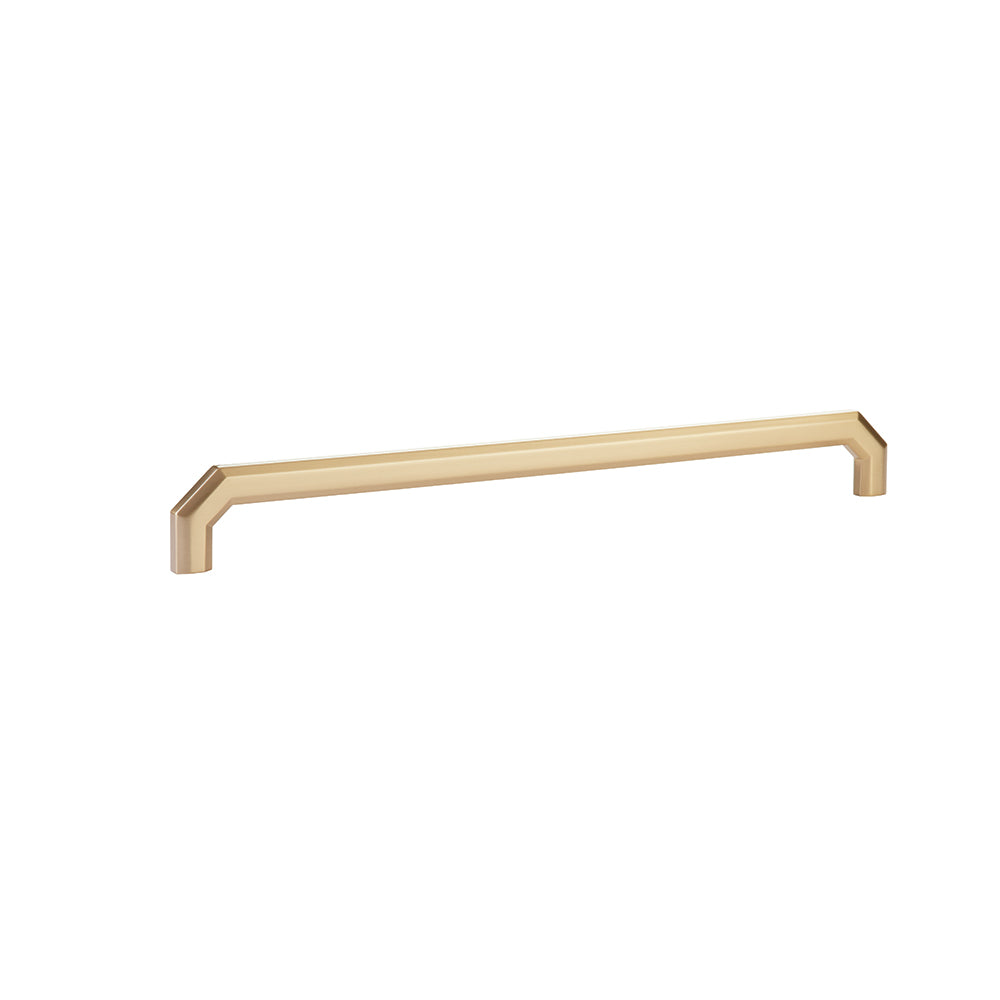 Emtek 12" Center to Center Cabinet Pull in Satin Brass
