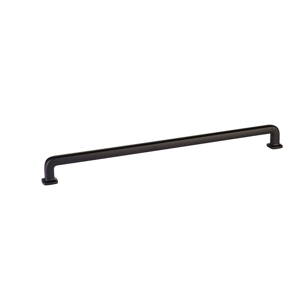 Emtek Cabinet Pull with 12" Center to Center in Flat Black