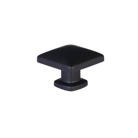 Emtek 1-1/4" Square Cabinet Knob in Flat Black