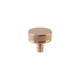 Emtek Stem with Knurled Knob Select Cabinet Knob in Satin Copper