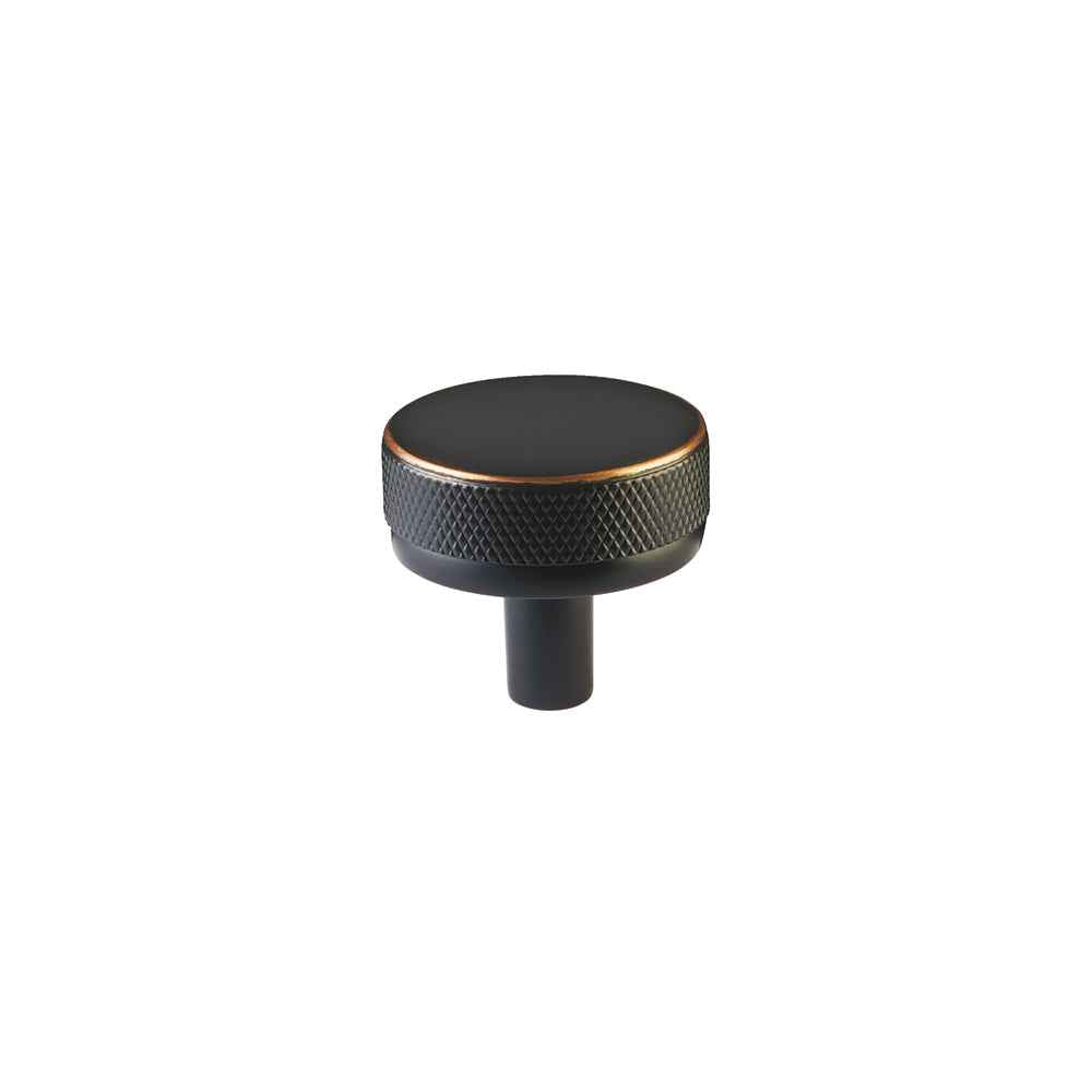 Emtek Stem with Knurled Knob Select Cabinet Knob in Oil Rubbed Bronze