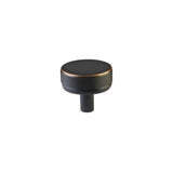 Emtek Stem with Knurled Knob Select Cabinet Knob in Oil Rubbed Bronze