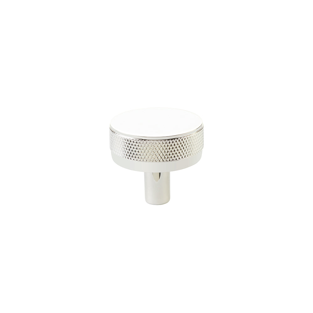 Emtek Stem with Knurled Knob Select Cabinet Knob Polished Nickel in Polished Nickel Lifetime