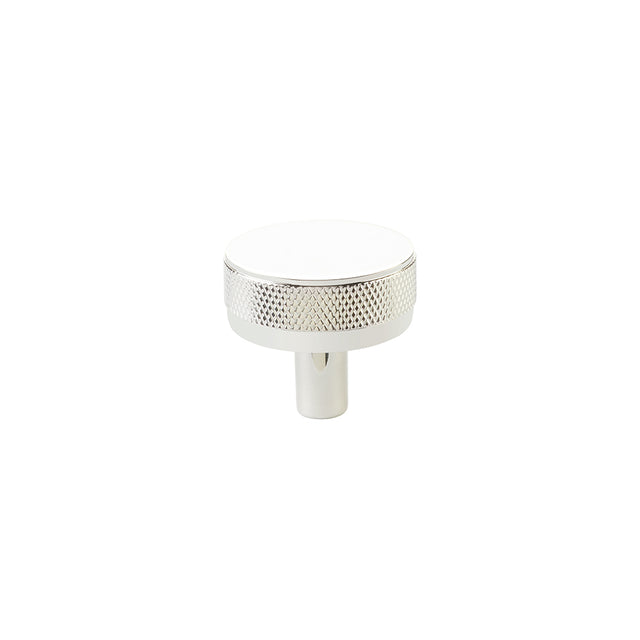 Emtek Stem with Knurled Knob Select Cabinet Knob Polished Nickel in Polished Nickel Lifetime