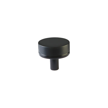 Emtek Stem with Knurled Knob Select Cabinet Knob in Flat Black