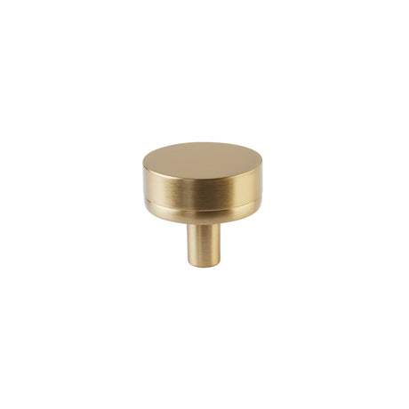 Emtek Stem with Knurled Knob Select Cabinet Knob in Satin Brass