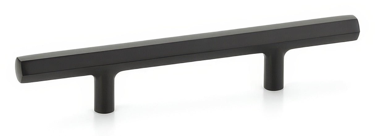 Emtek 86684US19 flat black hex cabinet pull