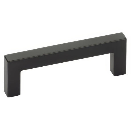 Emtek 86704US19 flat black square cabinet pull