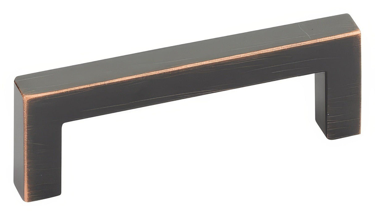 Emtek 86707US10B square cabinet pull, additional view