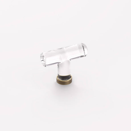 Emtek 2-1/8" Glass Cabinet Knob in French Antique Brass