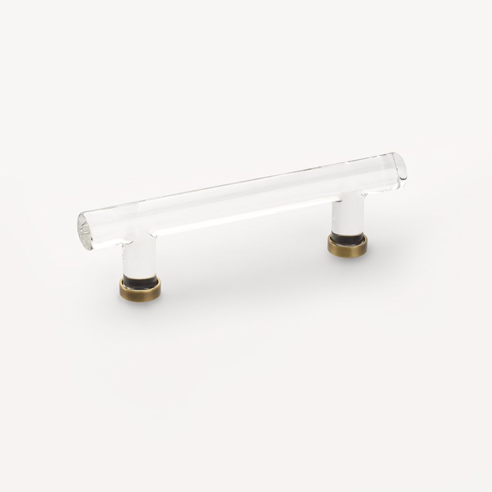 Emtek Glass Cabinet Pull with 4" Center to Center in French Antique Brass